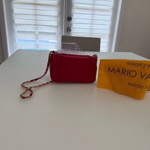 Mario Valentino Vibrant Red Crossbody Bag